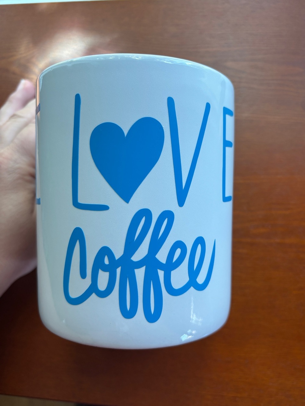 Extra Large Coffee Mug ‘Love Coffee’ Coffee Cup 20 ounces Handmade